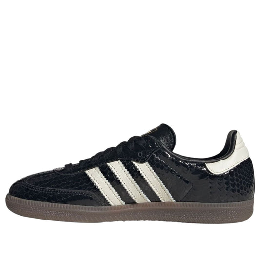 (WMNS) adidas Samba Patent Snakeskin 'Black Off White' IH9015